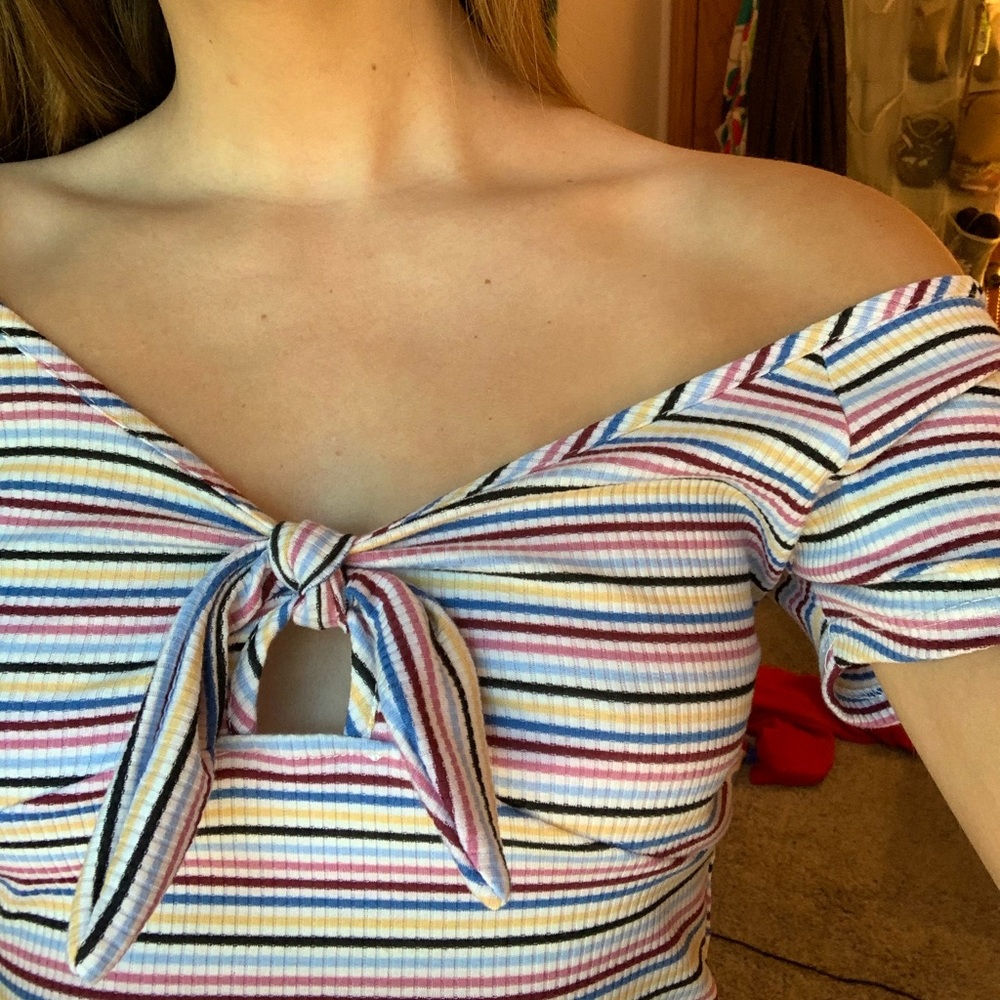 Striped crop top